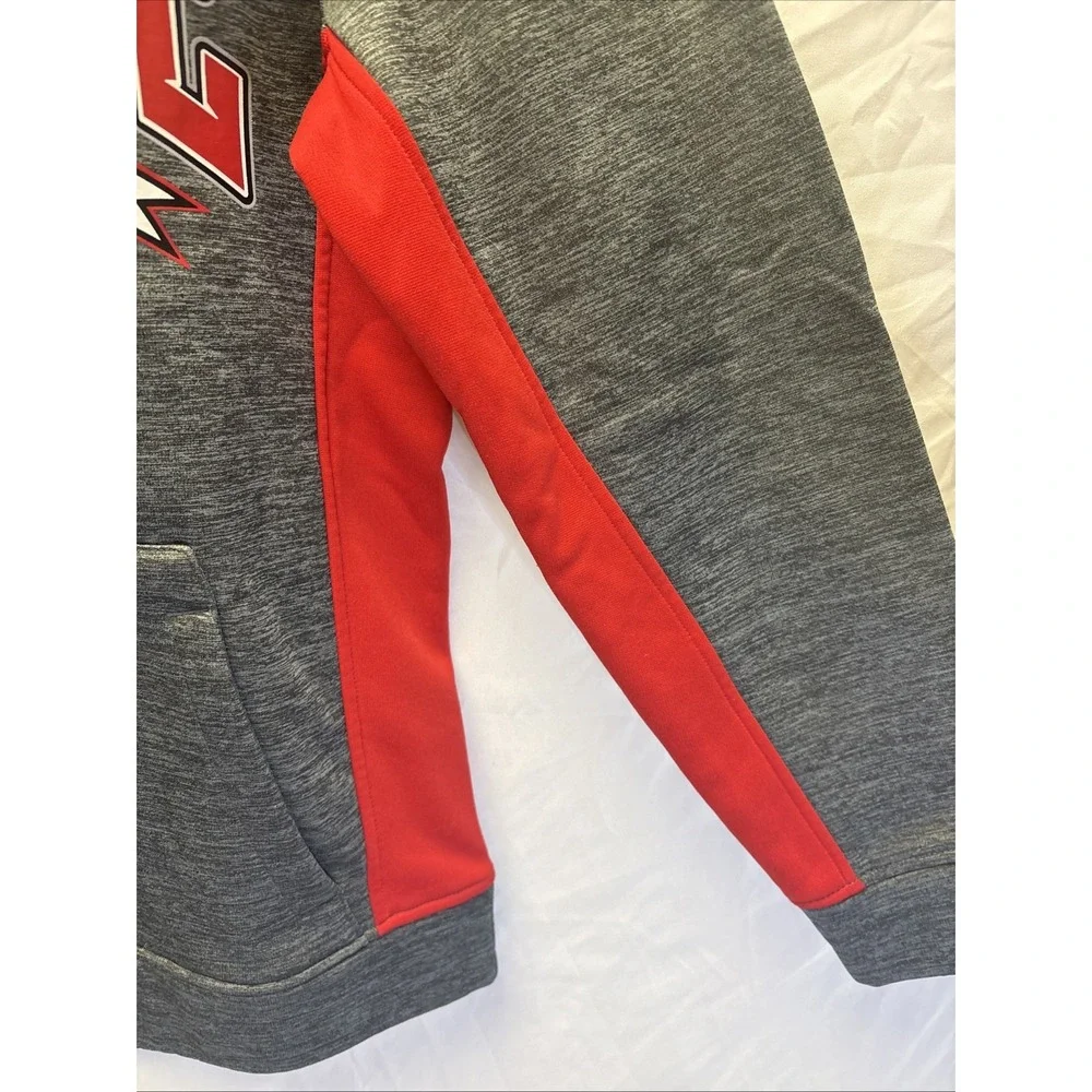 Ohio State Buckeyes Authentic Apparel Hoodie Mens Small Gray Red OSU Pullover